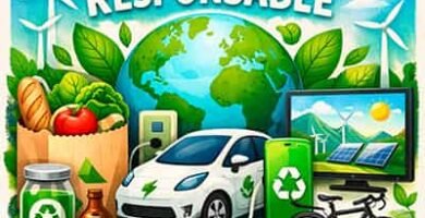 Iconos de vida sostenible: reciclaje, energías renovables y movilidad limpia